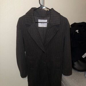 Bershka Black Striped Coat